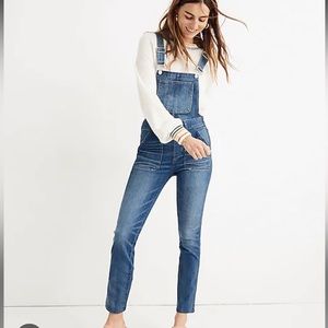 Madewell Skinny Denim Overalls in Blue Jansing Wash Womens XS